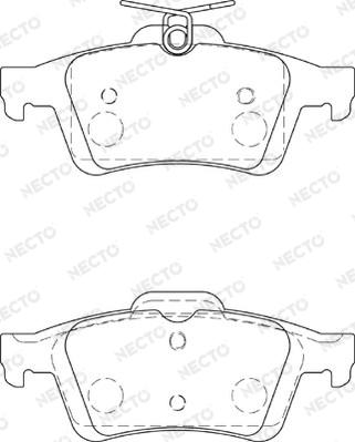 Necto FD7274A - Тормозные колодки, дисковые, комплект unicars.by