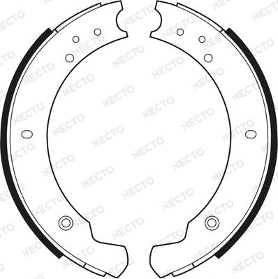 Necto N1488 - Комплект тормозных колодок, барабанные unicars.by