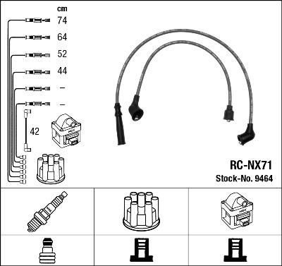 NGK 9464 - Комплект проводов зажигания unicars.by