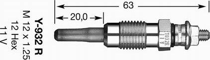 NGK 4956 - Свеча накаливания unicars.by