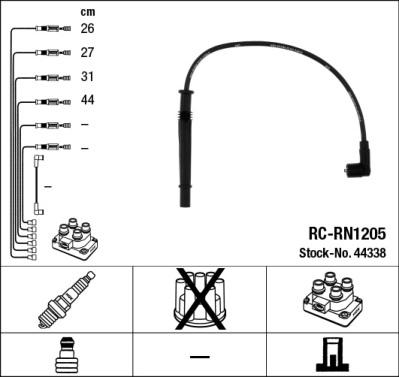 NGK 44338 - Комплект проводов зажигания unicars.by