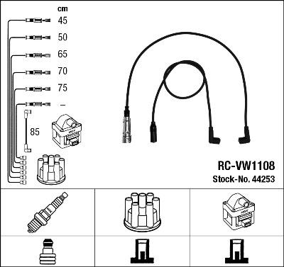 NGK 44253 - Комплект проводов зажигания unicars.by