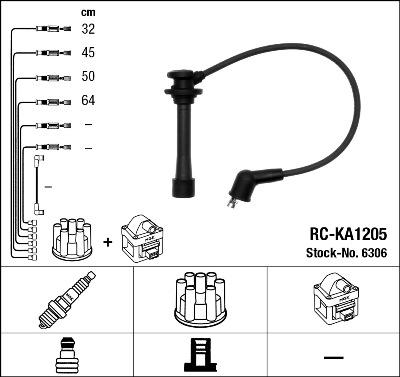 NGK 6306 - Комплект проводов зажигания unicars.by