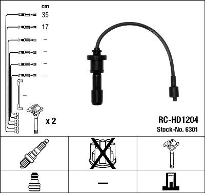 NGK 6301 - Комплект проводов зажигания unicars.by