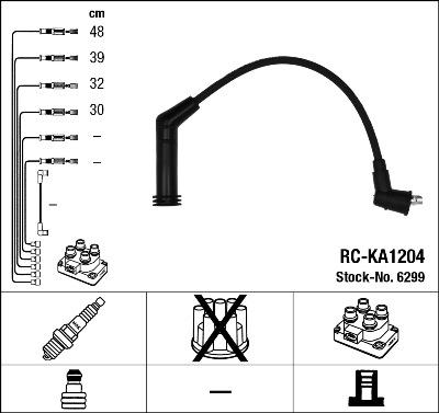 NGK 6299 - Комплект проводов зажигания unicars.by