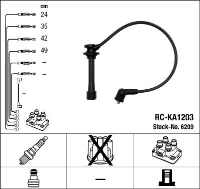 NGK 6209 - Комплект проводов зажигания unicars.by