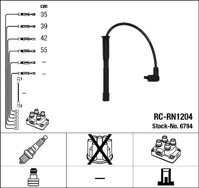 NGK 6794 - Комплект проводов зажигания unicars.by