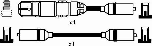NGK 0961 - Комплект проводов зажигания unicars.by