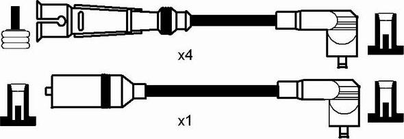 NGK 0509 - Комплект проводов зажигания unicars.by