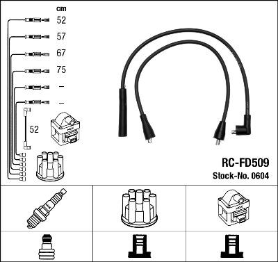 NGK 0604 - Комплект проводов зажигания unicars.by