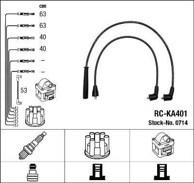 NGK 0714 - Комплект проводов зажигания unicars.by