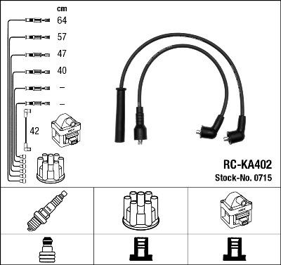 NGK 0715 - Комплект проводов зажигания unicars.by