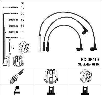 NGK 0789 - Комплект проводов зажигания unicars.by