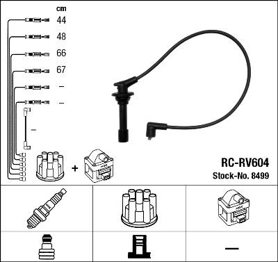 NGK 8499 - Комплект проводов зажигания unicars.by