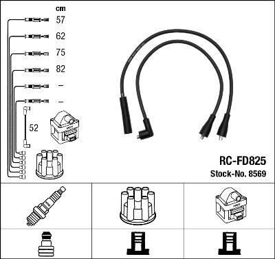 NGK 8569 - Комплект проводов зажигания unicars.by