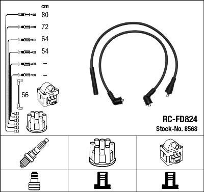 NGK 8568 - Комплект проводов зажигания unicars.by