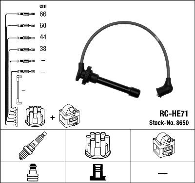 NGK 8650 - Комплект проводов зажигания unicars.by