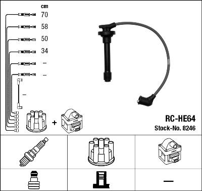 NGK 8246 - Комплект проводов зажигания unicars.by