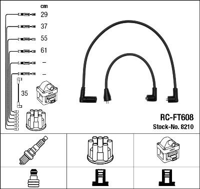 NGK 8210 - Комплект проводов зажигания unicars.by