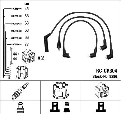 NGK 8286 - Комплект проводов зажигания unicars.by