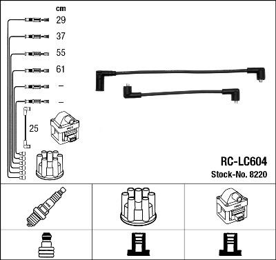 NGK 8220 - Комплект проводов зажигания unicars.by