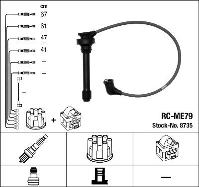 NGK 8735 - Комплект проводов зажигания unicars.by