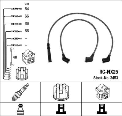 NGK 3453 - Комплект проводов зажигания unicars.by