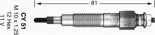 NGK 2696 - Свеча накаливания unicars.by