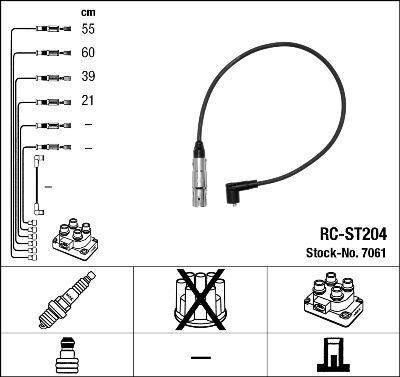 NGK 7061 - Комплект проводов зажигания unicars.by