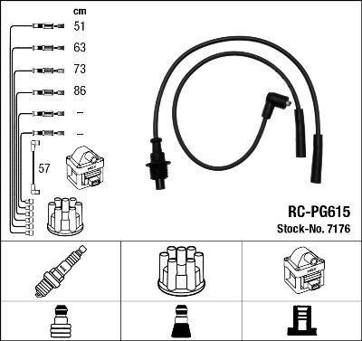 NGK 7176 - Комплект проводов зажигания unicars.by