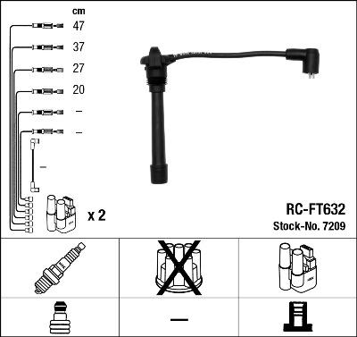 NGK 7209 - Комплект проводов зажигания unicars.by