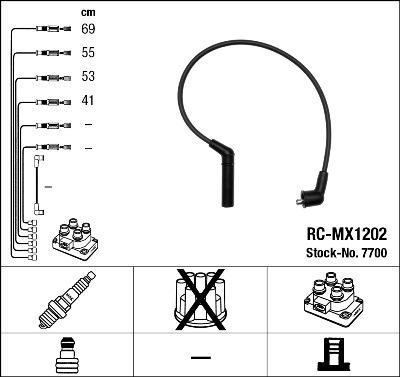 NGK 7700 - Комплект проводов зажигания unicars.by