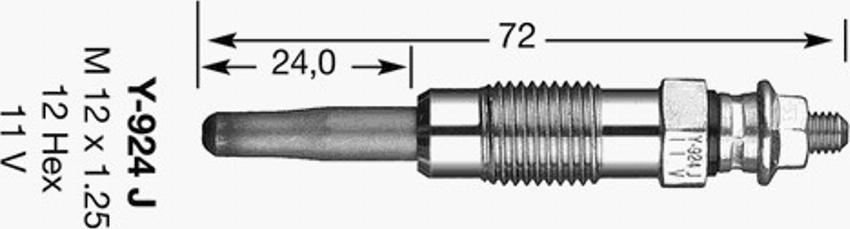 NGK D-Power  1 - Свеча накаливания unicars.by