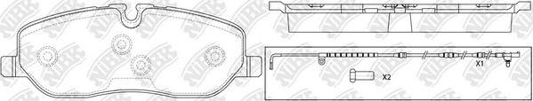 NiBK PN0484W - Тормозные колодки, дисковые, комплект unicars.by