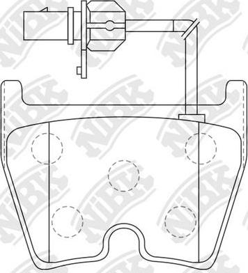 NiBK PN0432W - Тормозные колодки, дисковые, комплект unicars.by