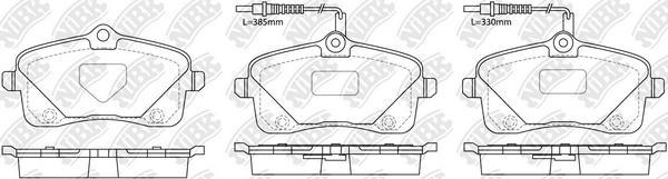 NiBK PN0562W - Тормозные колодки, дисковые, комплект unicars.by