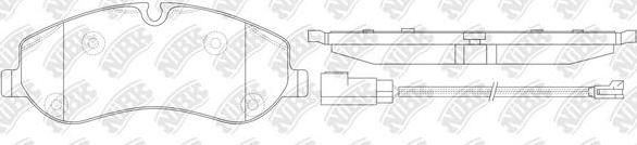 NiBK PN0667W - Тормозные колодки, дисковые, комплект unicars.by