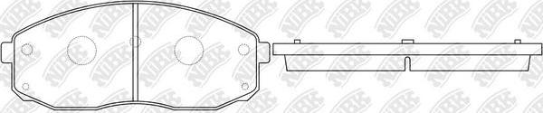 NiBK PN0601 - Тормозные колодки, дисковые, комплект unicars.by