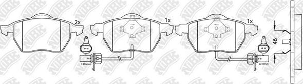 NiBK PN0188W - Тормозные колодки, дисковые, комплект unicars.by