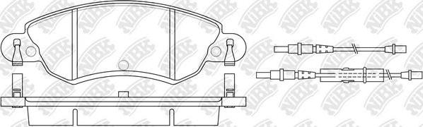 NiBK PN0183W - Тормозные колодки, дисковые, комплект unicars.by