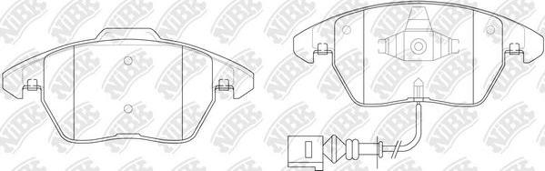 NiBK PN0348W - Тормозные колодки, дисковые, комплект unicars.by