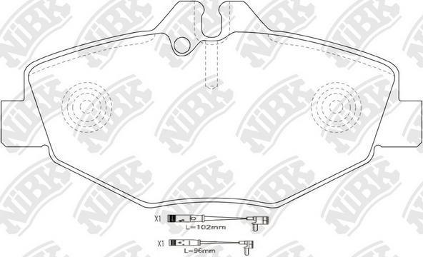 NiBK PN0342W - Тормозные колодки, дисковые, комплект unicars.by