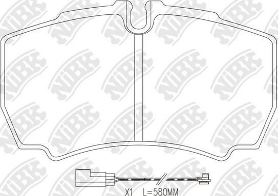 NiBK PN0338W - Тормозные колодки, дисковые, комплект unicars.by