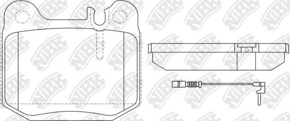 NiBK PN0203W - Тормозные колодки, дисковые, комплект unicars.by