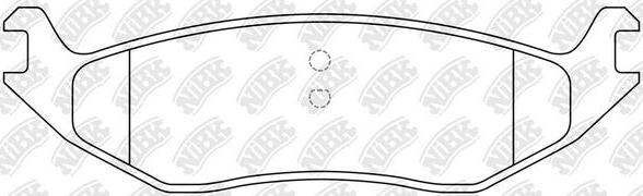 NiBK PN0705 - Тормозные колодки, дисковые, комплект unicars.by