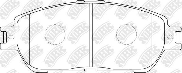 NiBK PN1480 - Тормозные колодки, дисковые, комплект unicars.by