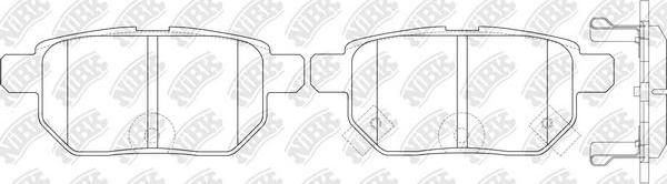 NiBK PN1519 - Тормозные колодки, дисковые, комплект unicars.by