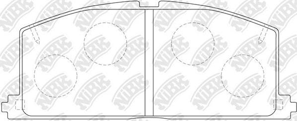 NiBK PN1077 - Тормозные колодки, дисковые, комплект unicars.by