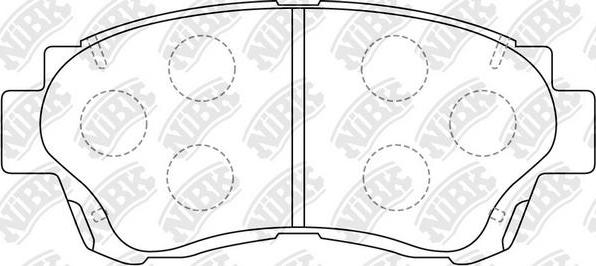NiBK PN1228 - Тормозные колодки, дисковые, комплект unicars.by