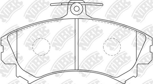 NiBK PN3090 - Тормозные колодки, дисковые, комплект unicars.by